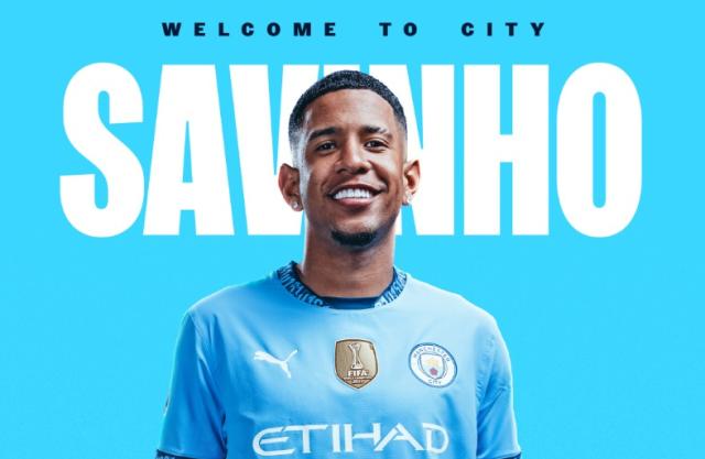 YY直播-官方：曼城签下巴西边锋萨维尼奥